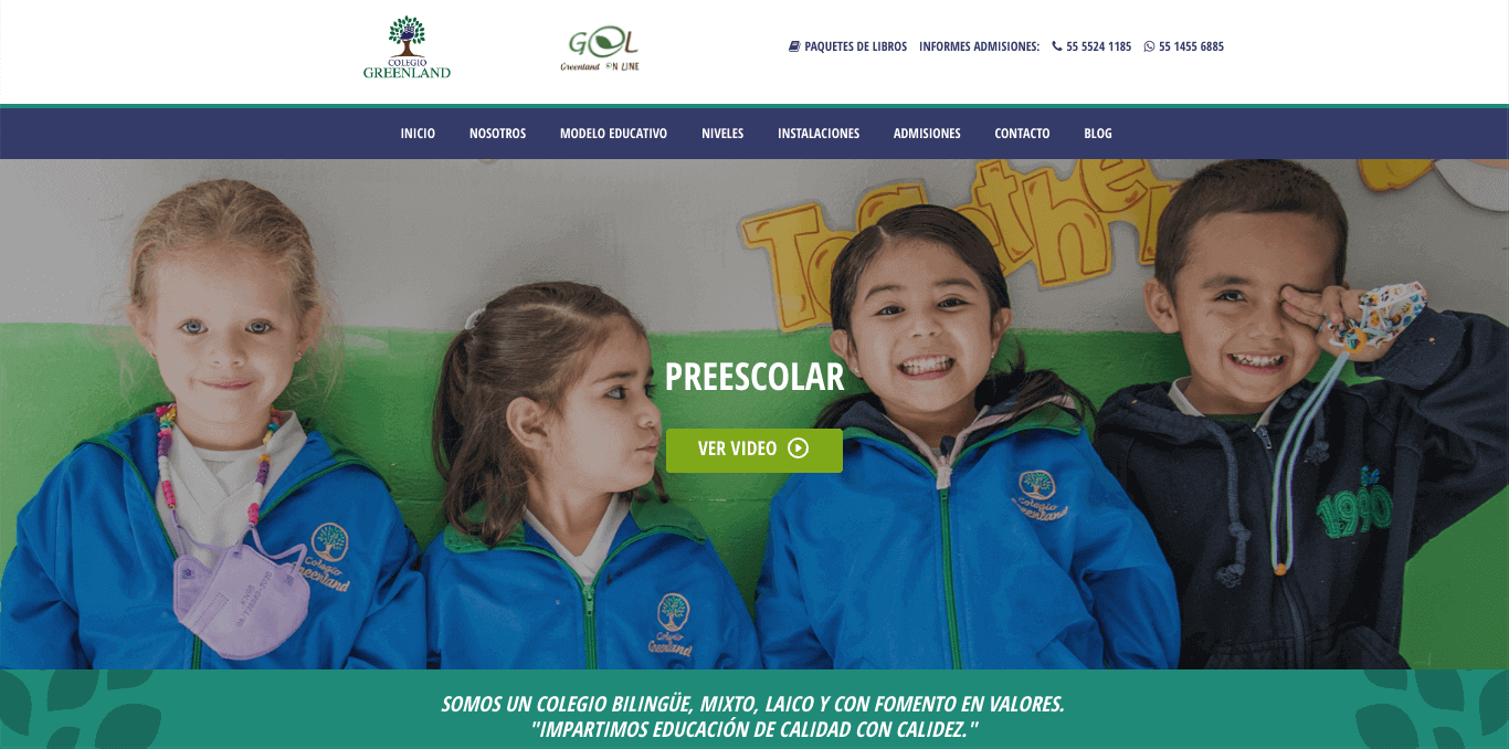 Ejemplo de enlace de campaña de Google Ads de Colegio Greenland