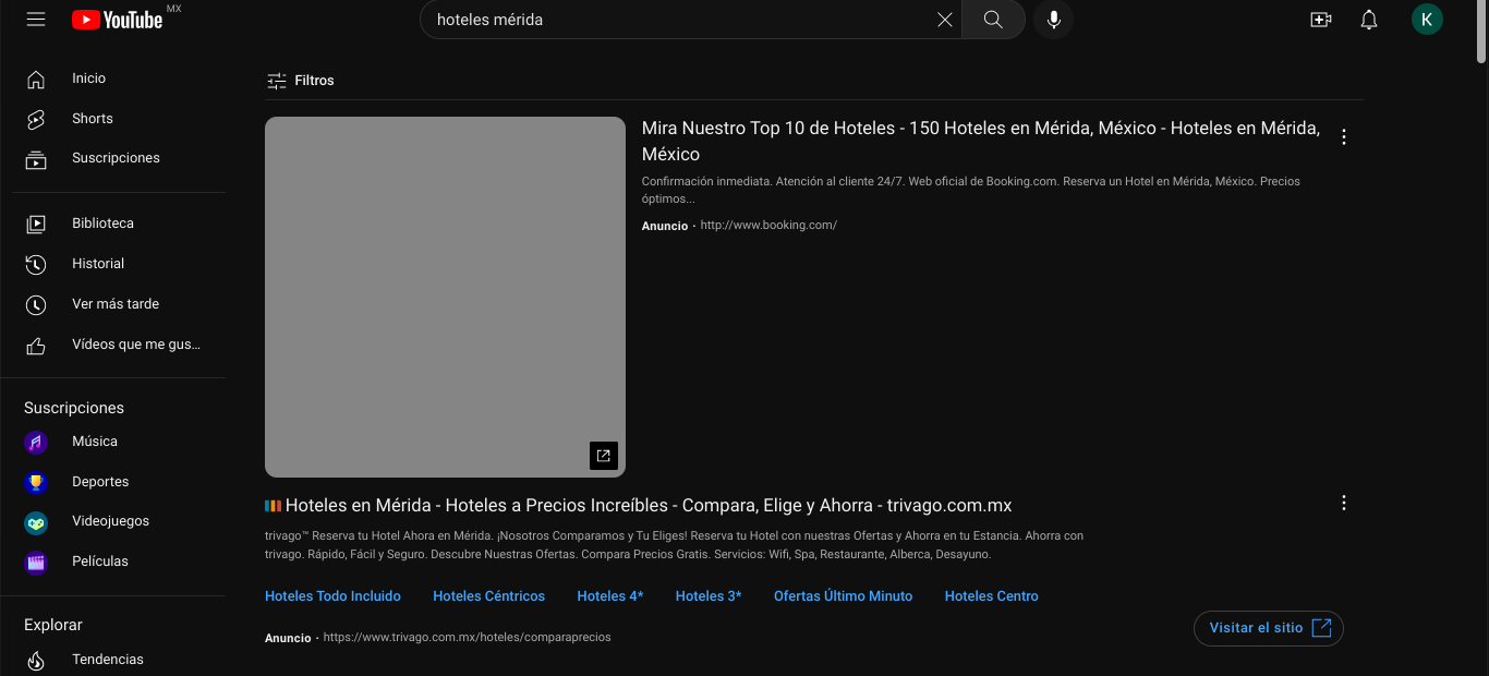 Ejemplo de campaña de Google Ads en YouTube