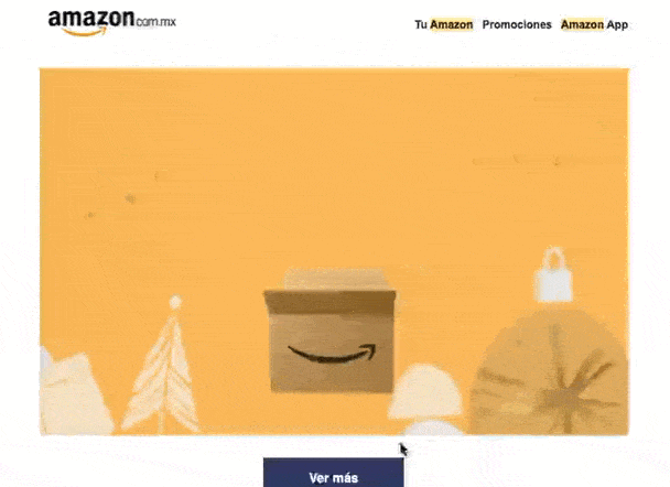 Ejemplo de forma original de decir gracias por tu compra de Amazon