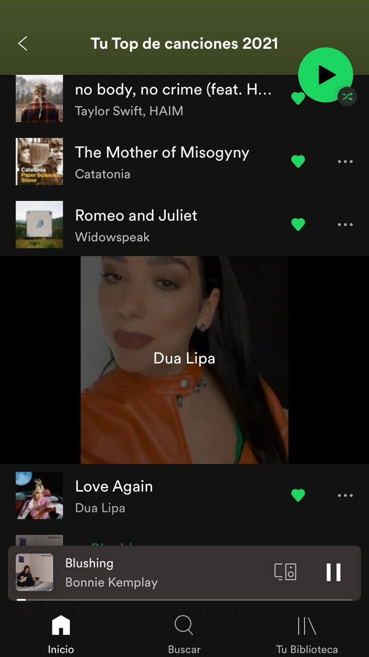 Ejemplo de forma original de decir gracias por tu compra de Spotify