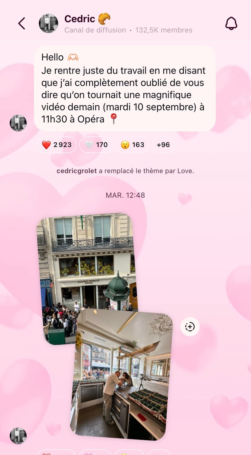 canal de diffusion instagram grolet
