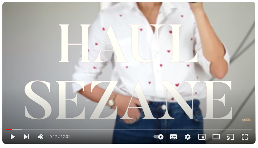 extrait vidéo youtube affiliation sezane