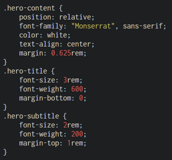 Centrar texto de hero image