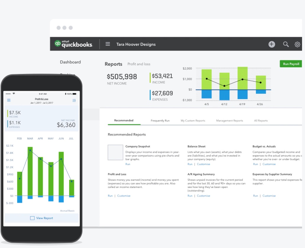 Herramienta de automatización de ecommerce: Quickbooks