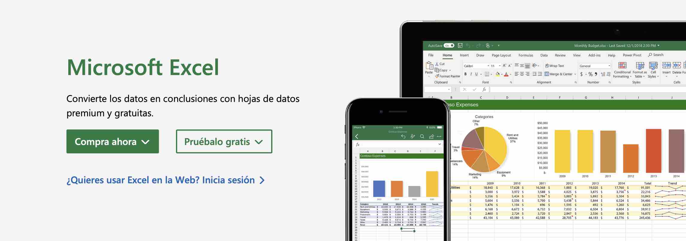 Herramienta para la visualización de datos: Excel