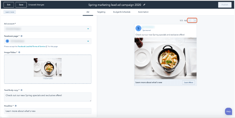 Implementación de HubSpot CRM: crear anuncios para atraer leads