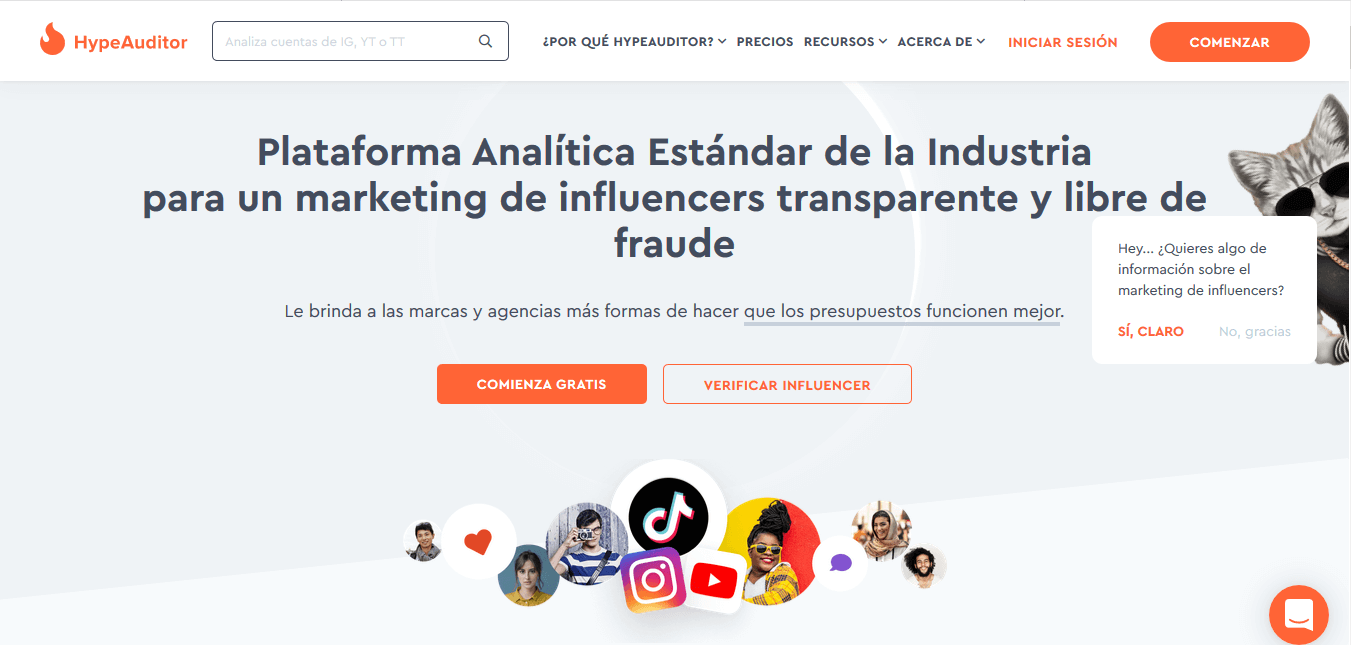 HypeAuditor, plataforma para obtener etadísticas de Instagram gratis