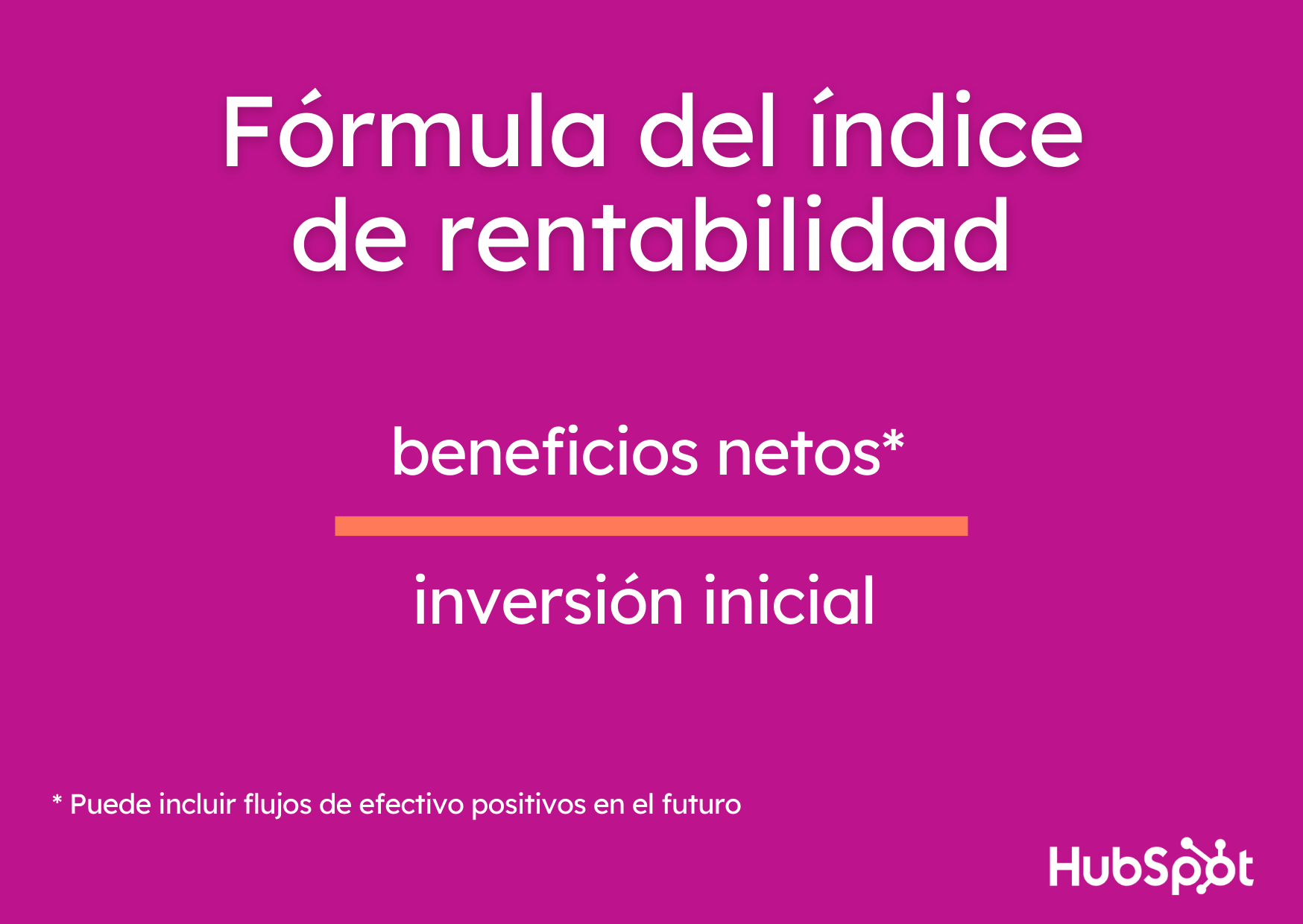 Fórmula del índice de rentabilidad