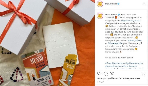 exemple de concours insta de la fnac