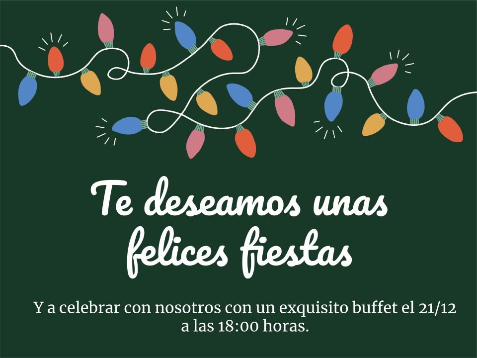 Invitación de fiesta de fin de año con guía de luces