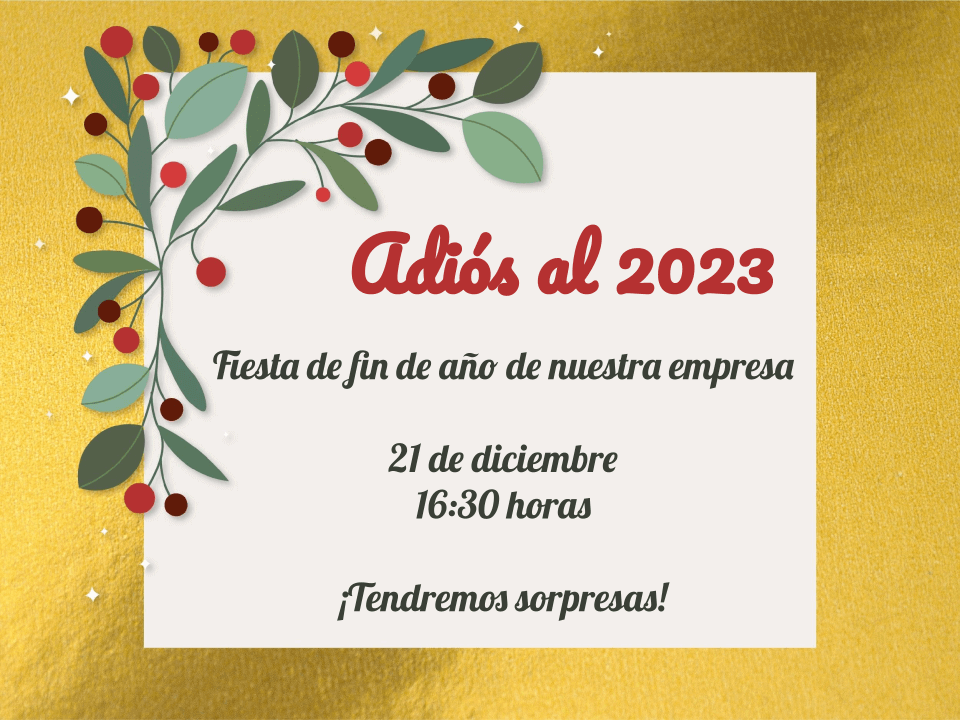 Invitación para despedir el año 2023