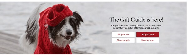 Diseño web para navidad de J. Crew