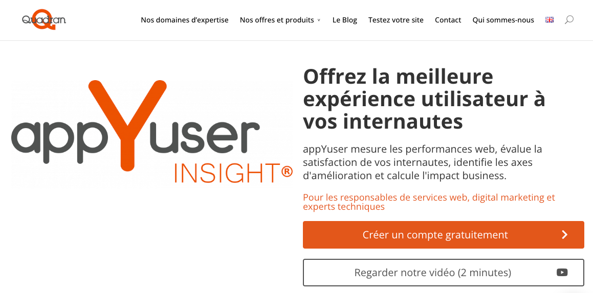 Capture d’écran du logiciel de monitoring appYuser
