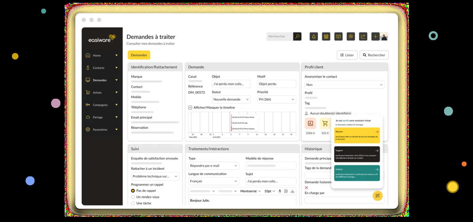 interface logiciel service client easiware