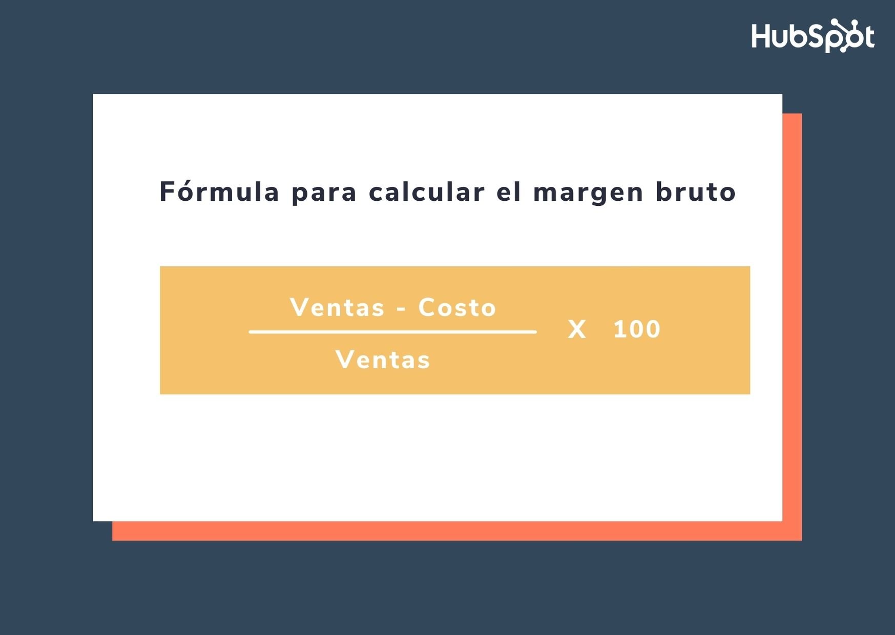Fórmula para calcular el margen bruto
