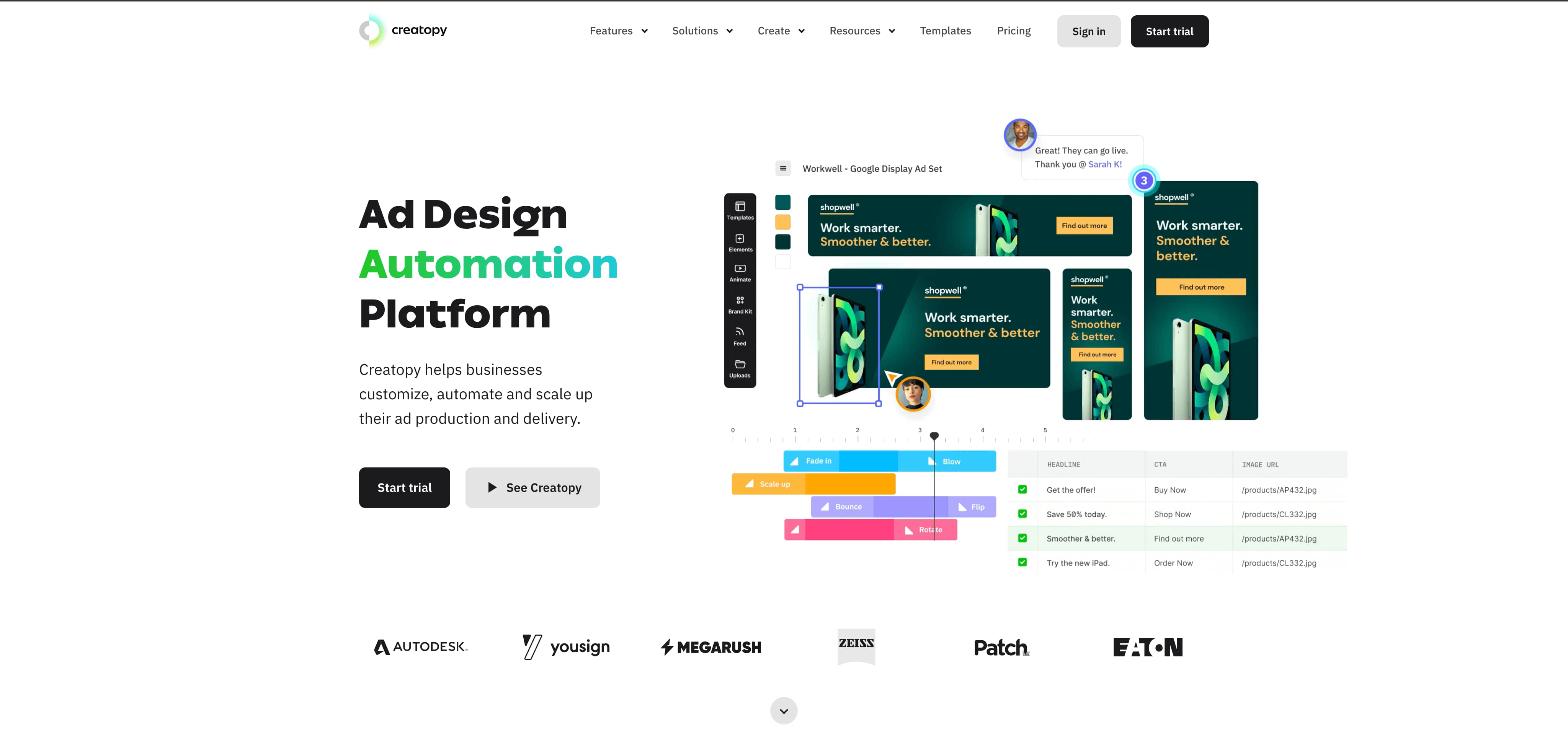 Programas de marketing de contenidos: Creatopy