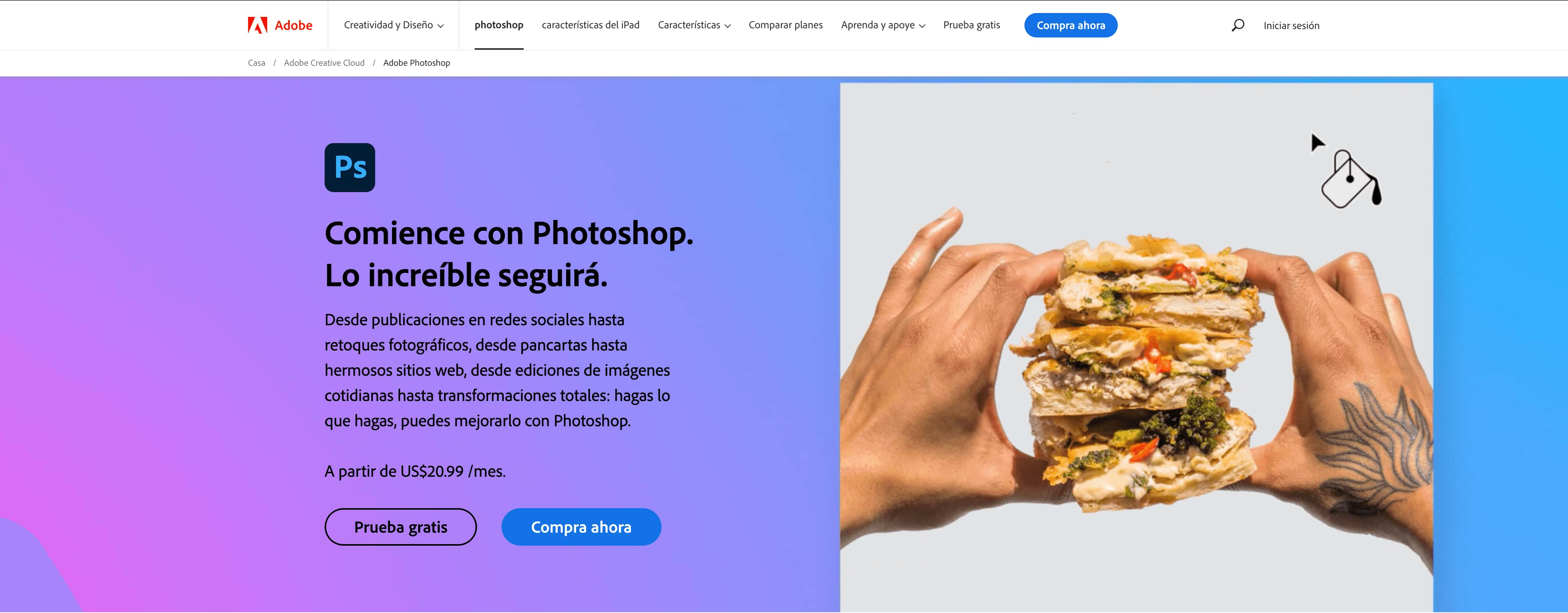 Programas de marketing de contenidos: Photoshop
