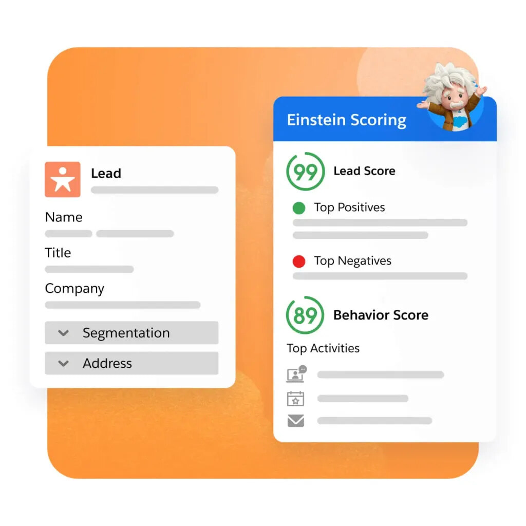 fiche client salesforce avec scoring ia einstein