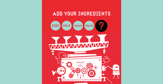 Mensajes de Navidad: creador de pastel de frutas de Organic