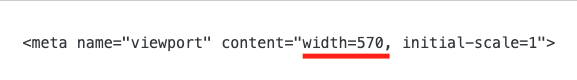 Código HTML viewport horizontal