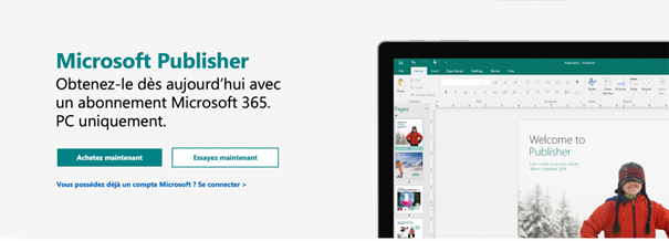 logiciel PAO - microsoft publisher