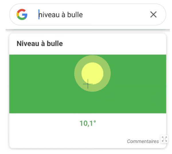 Easter Egg Google - niveau à bulle