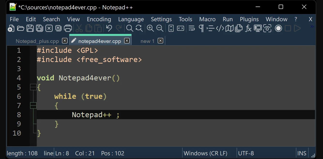 notepad++