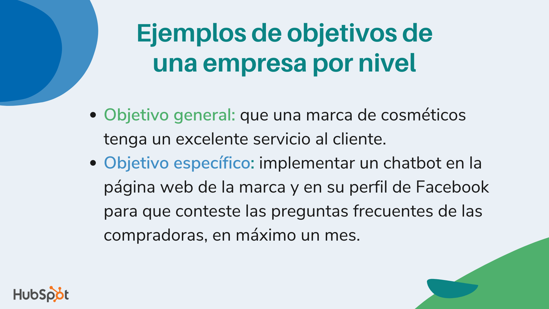 Ejemplos de objetivos de una empresa por nivel