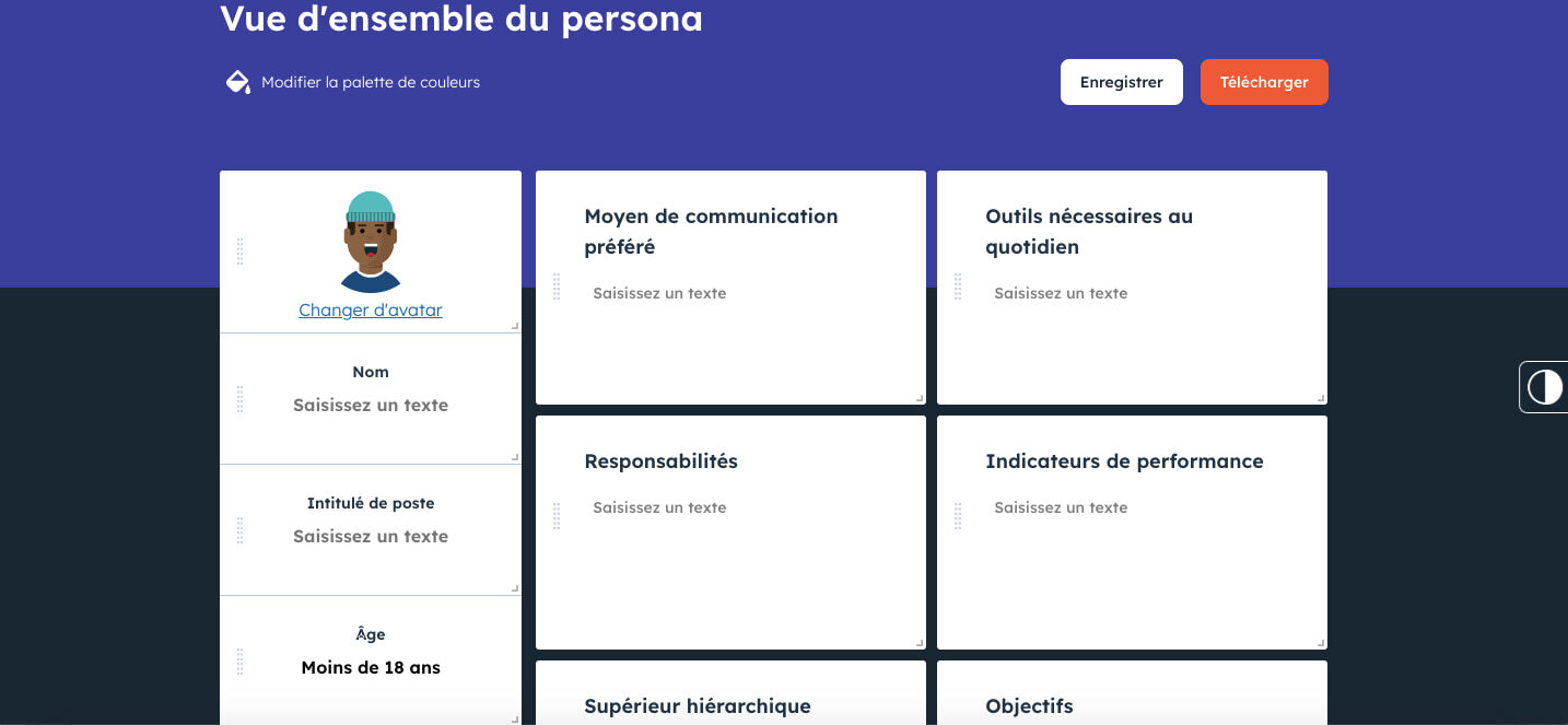 outil création de personas hubspot