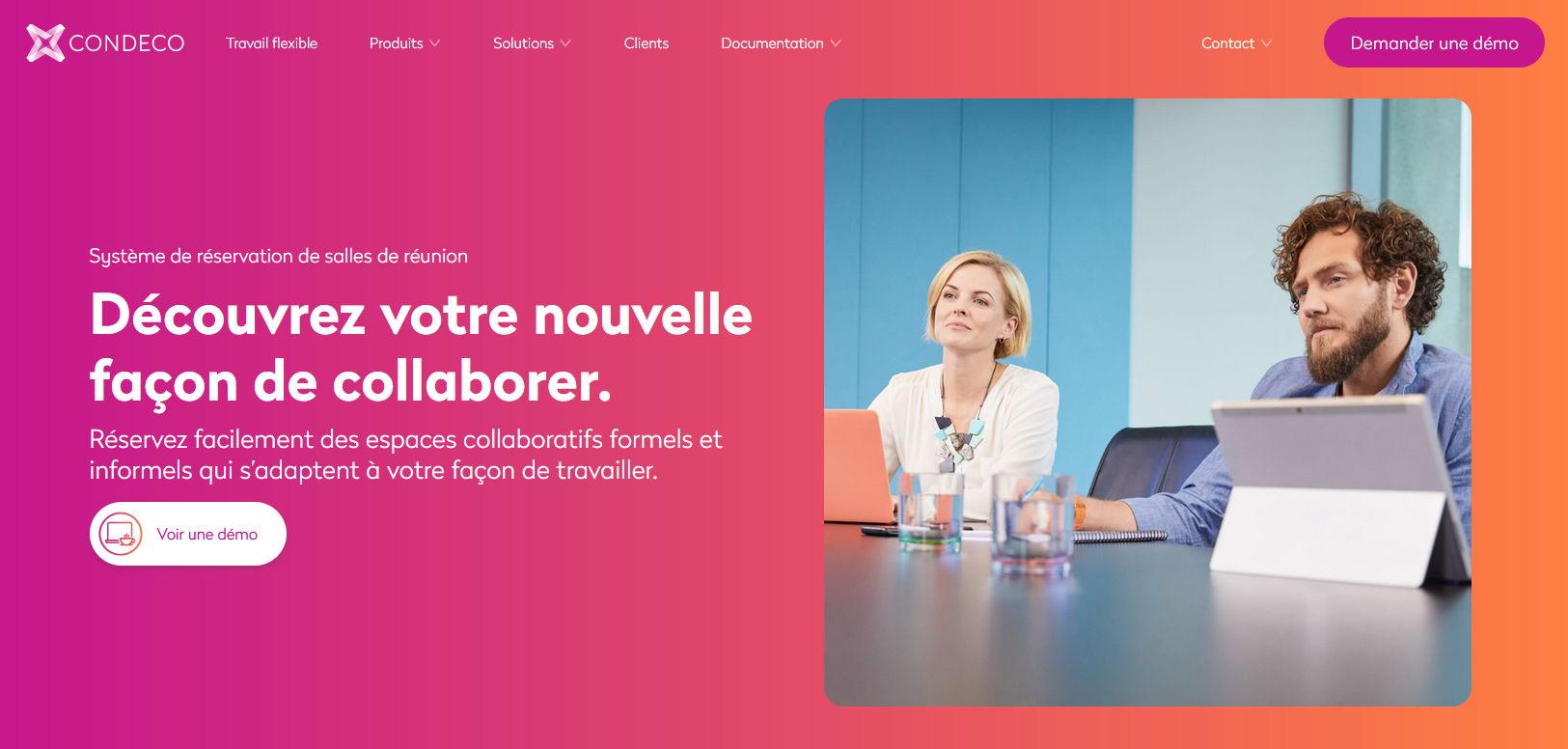 Le système de réservation de salles de réunion de Codeco.