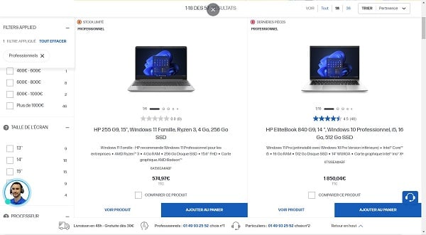 exemple page catégorie HP
