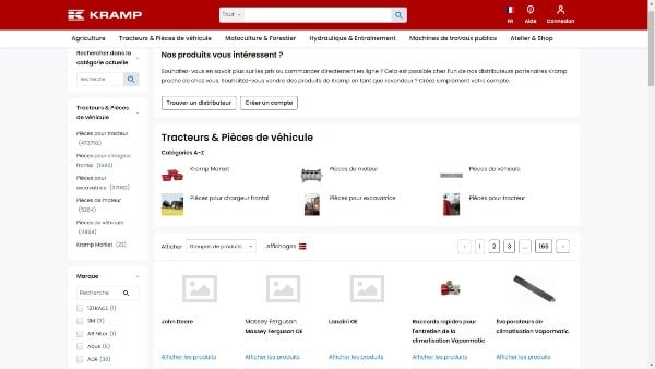 exemple page catégorie Kramp