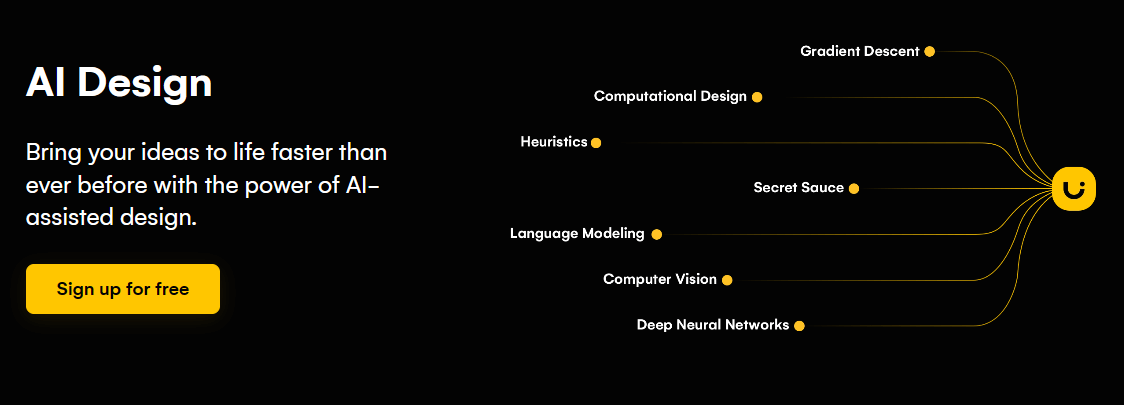 Web con inteligencia artificial: creador de Uizard