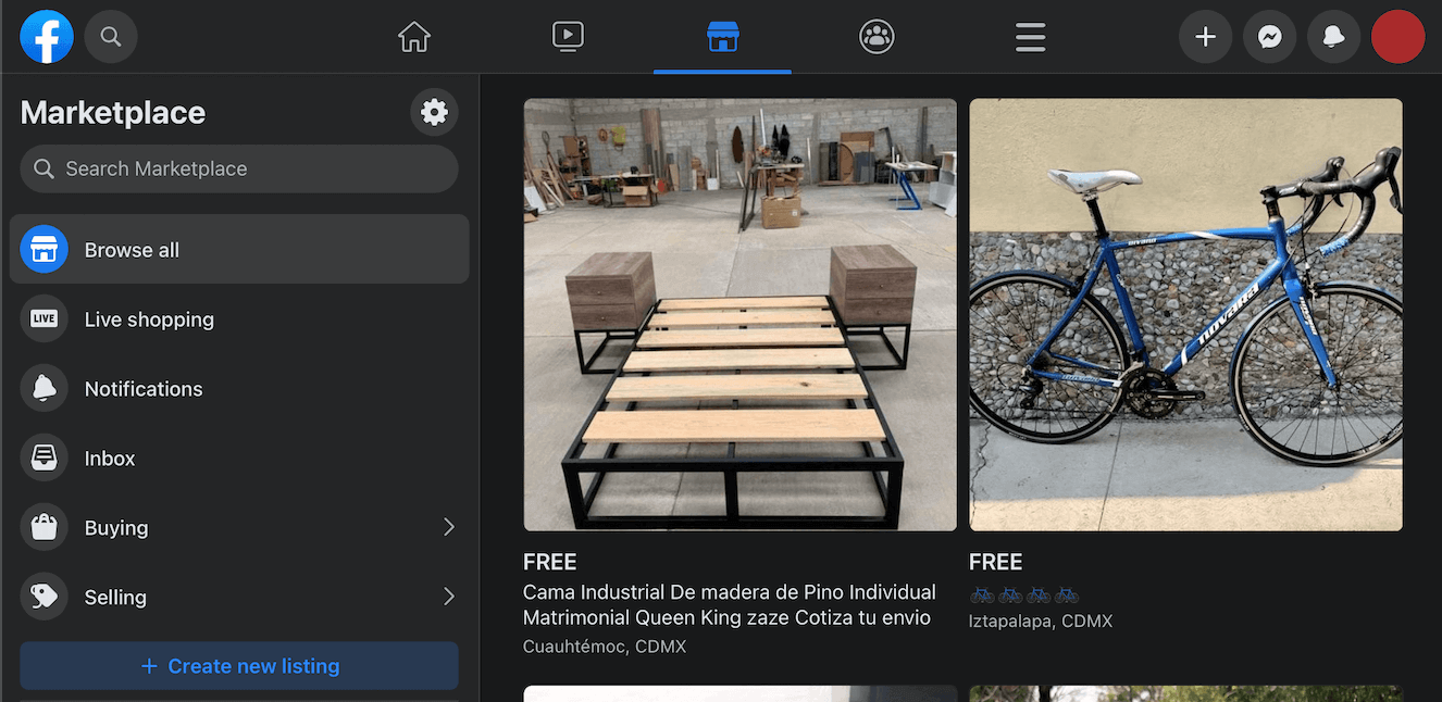 Página web dinámica de Facebook