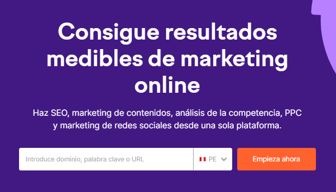 Herramientas para mapear pain points: Semrush
