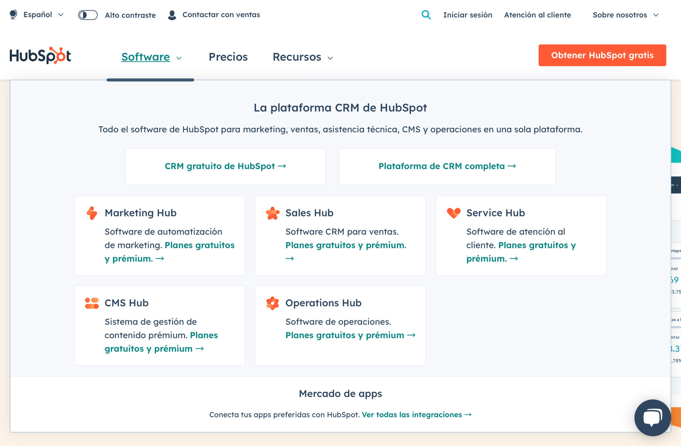 Partes de un sitio web: menú