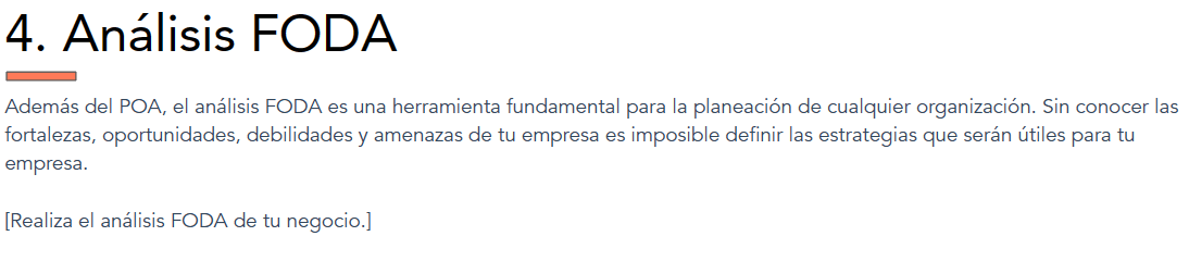 Cómo redactar un plan operativo anual, FODA