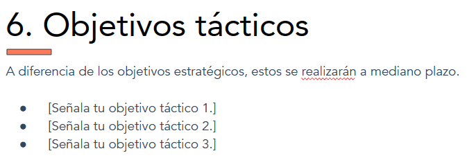 Cómo redactar un plan operativo anual, objetivos tácticos
