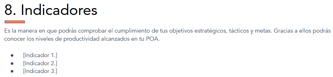 Cómo redactar un plan operativo anual, indicadores
