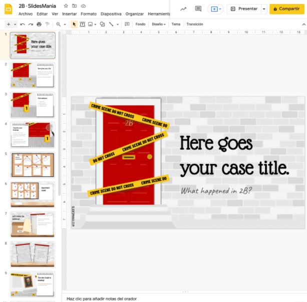 Plantilla de Google Slides gratis: 2B