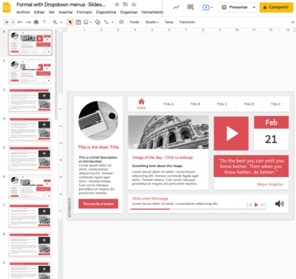 Plantilla de Google Slides gratis: Formal