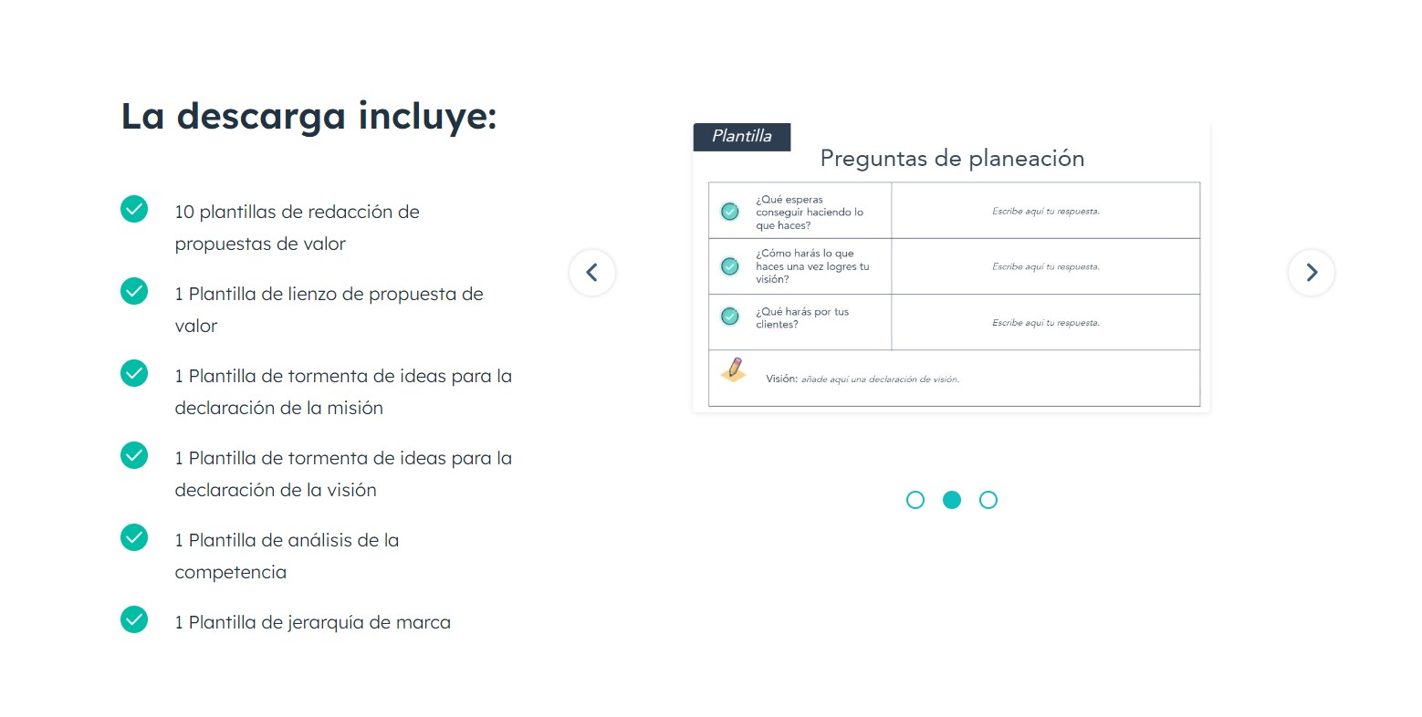 plantilla para crear propuesta de valor