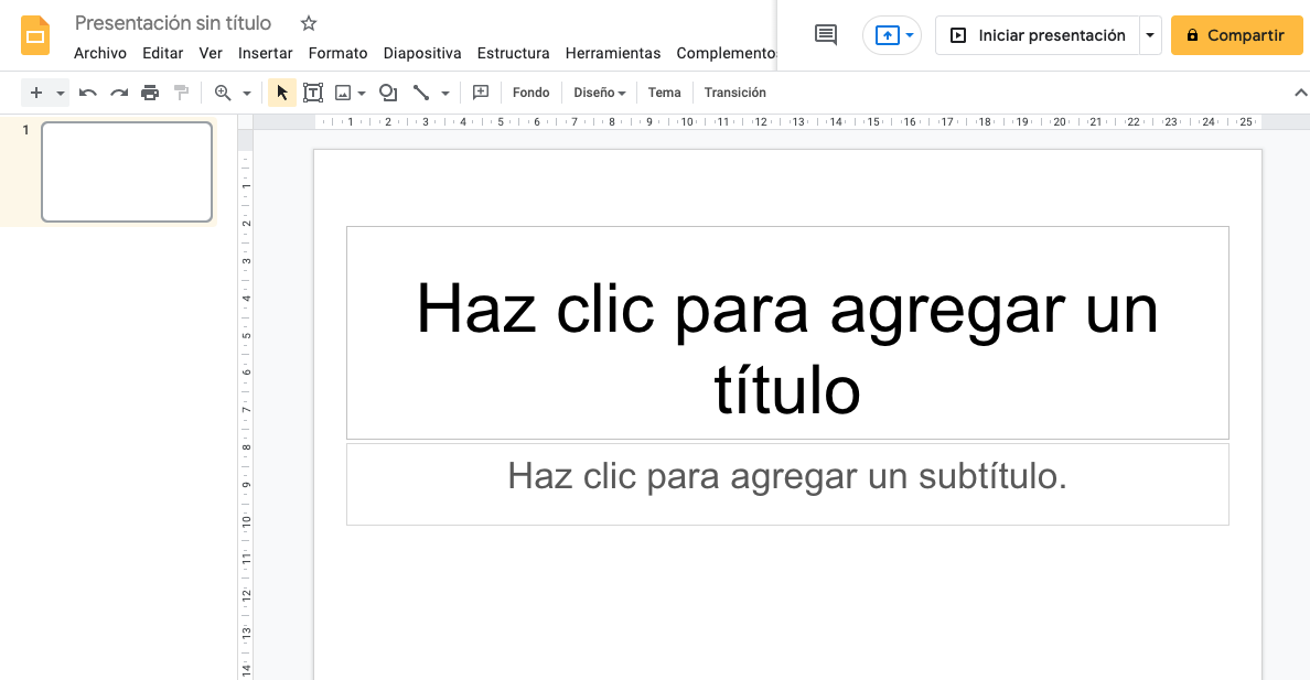 Plantilla en Blanco de Google Slides