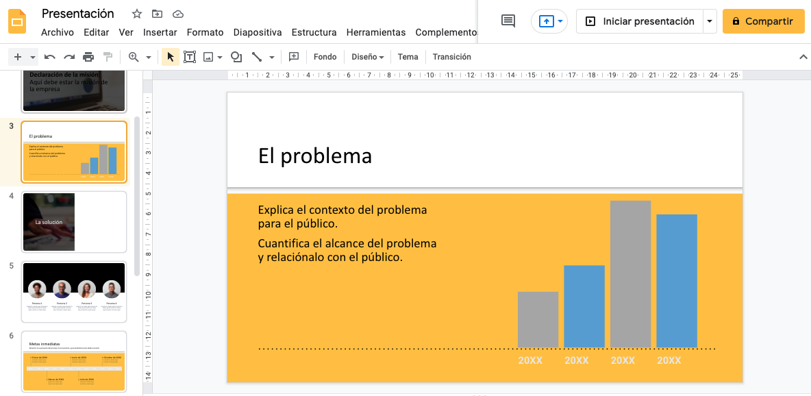 Cómo importar temas en Google Slides: ejemplo de cómo luce