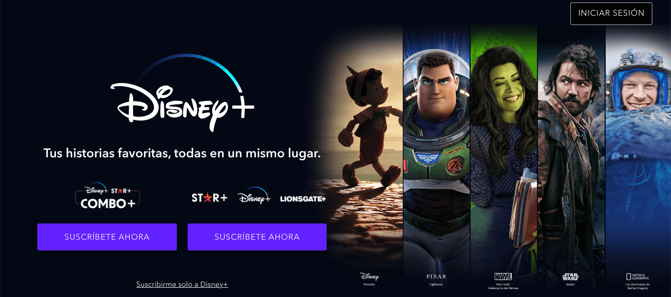 Ejemplo de plataforma digital: Disney+