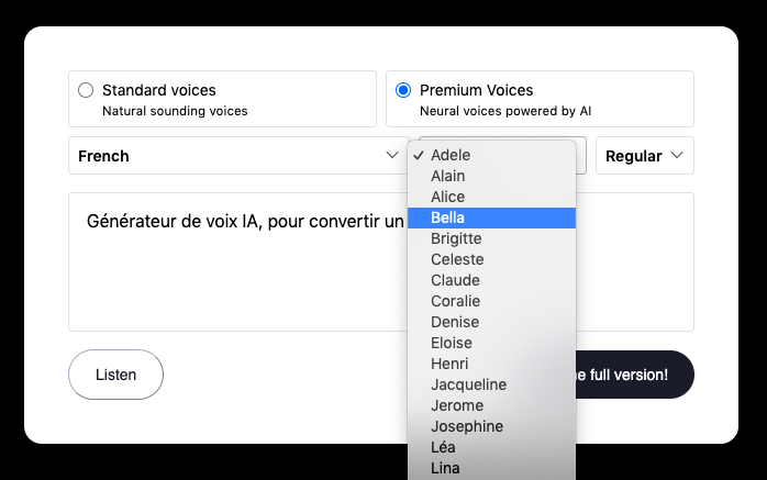 générateur de voix playht