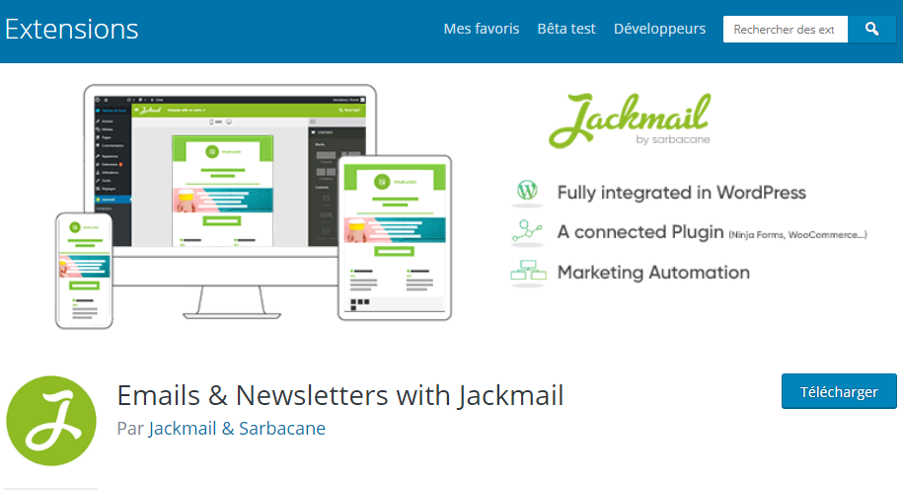 Plugin newsletter Jackmail