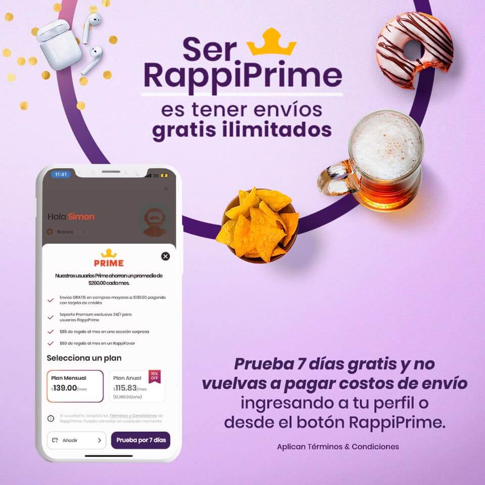 Ejemplo de programa de fidelización de Rappi