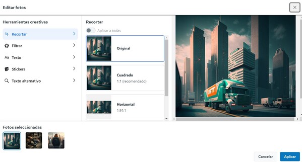 Cómo programar un carrusel en Instagram: filtros