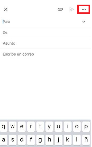 Cómo programar un envío de correo en Gmail desde iPhone: redactar el correo